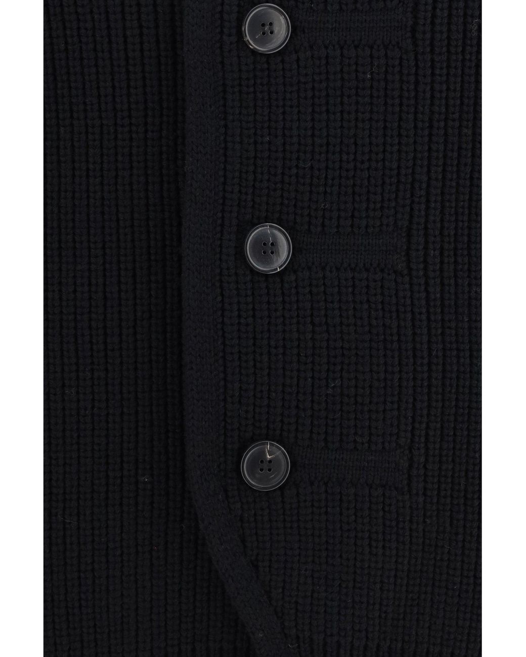 Dries Van Noten Blue Buttoned High-Neck Cardigan for men