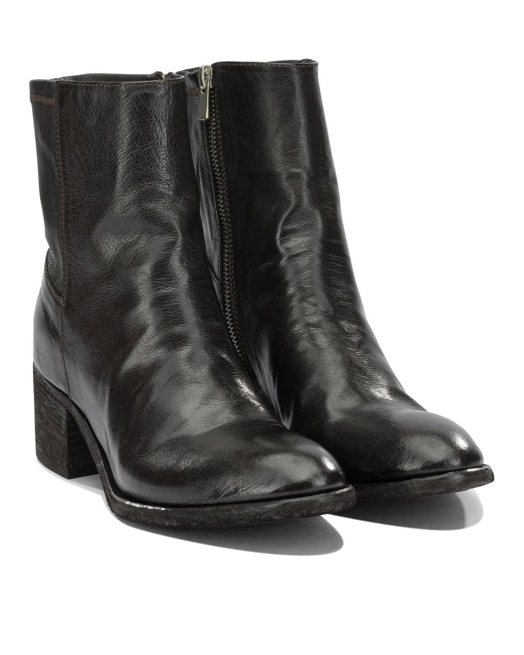 Officine Creative Black Denner 127 Ankle Boots