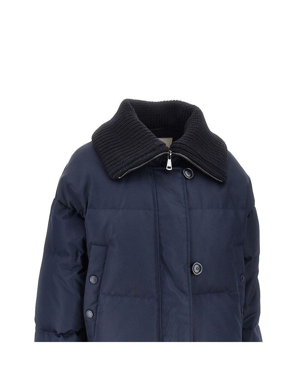 Weekend by Maxmara Natural Quilted Jacket With Corduory Collar