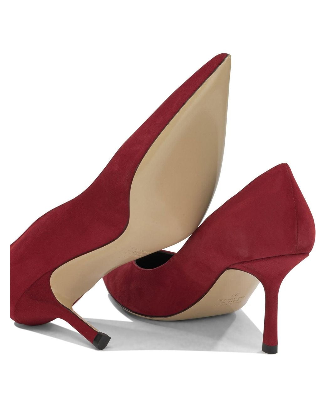 Ninalilou Red Suede Leather Pumps