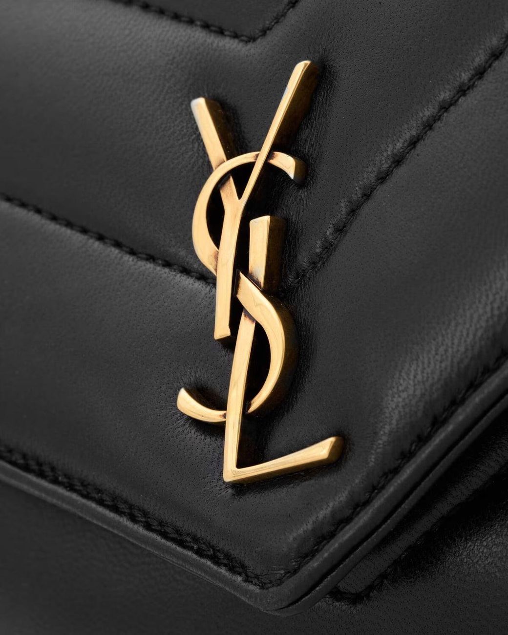 Saint Laurent White Loulou Small Crossbody Bag