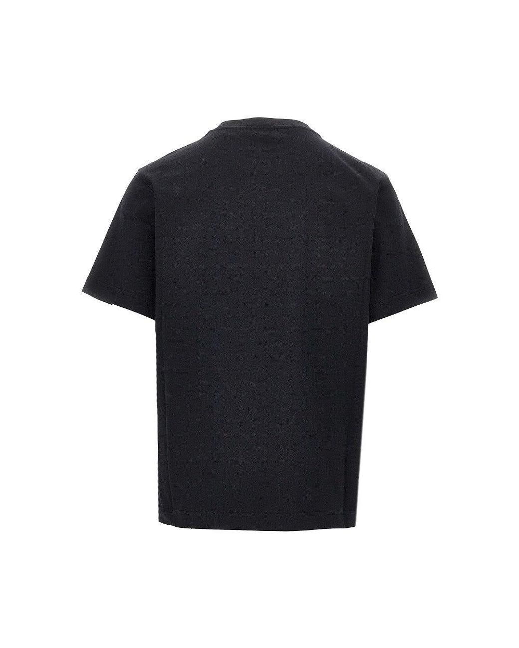 Burberry Black Ekd Embroidery T-Shirt for men
