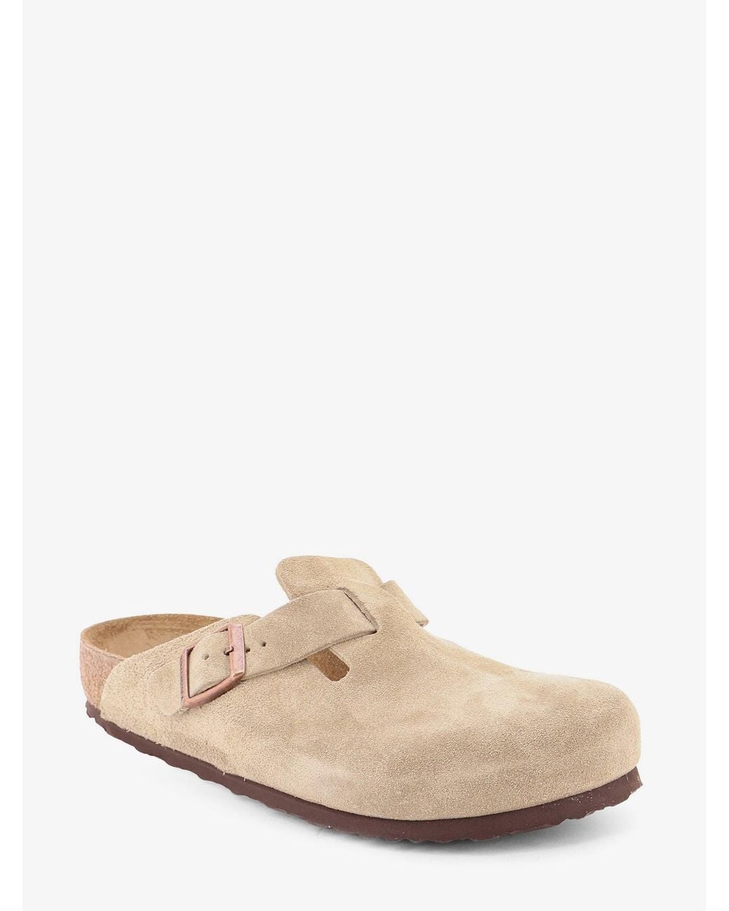 Birkenstock Natural Boston Suede Clog