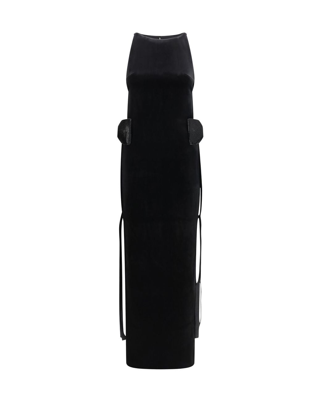 Self-Portrait Black Velvet Long Dress
