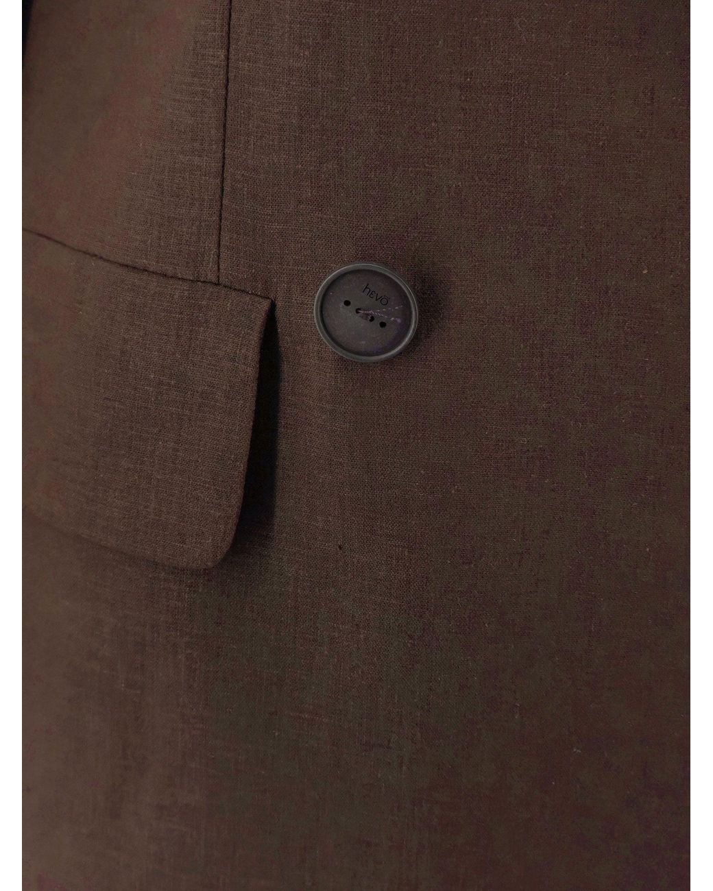 Hevò Brown Suit Rocchetta Linen-Blend for men