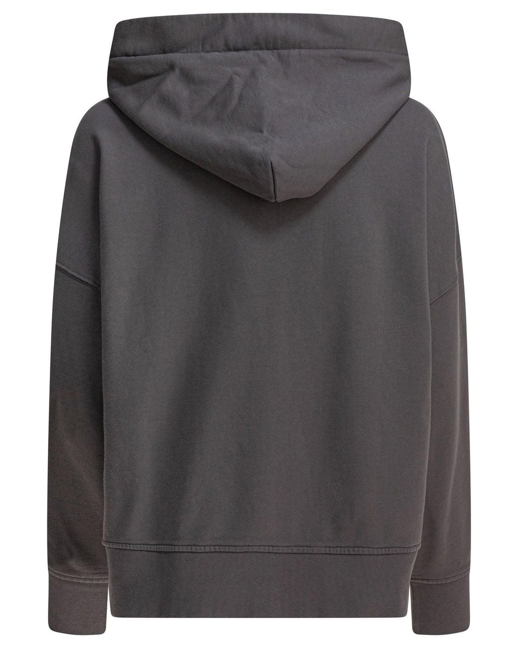 Pinko Gray Cotton Hoodie