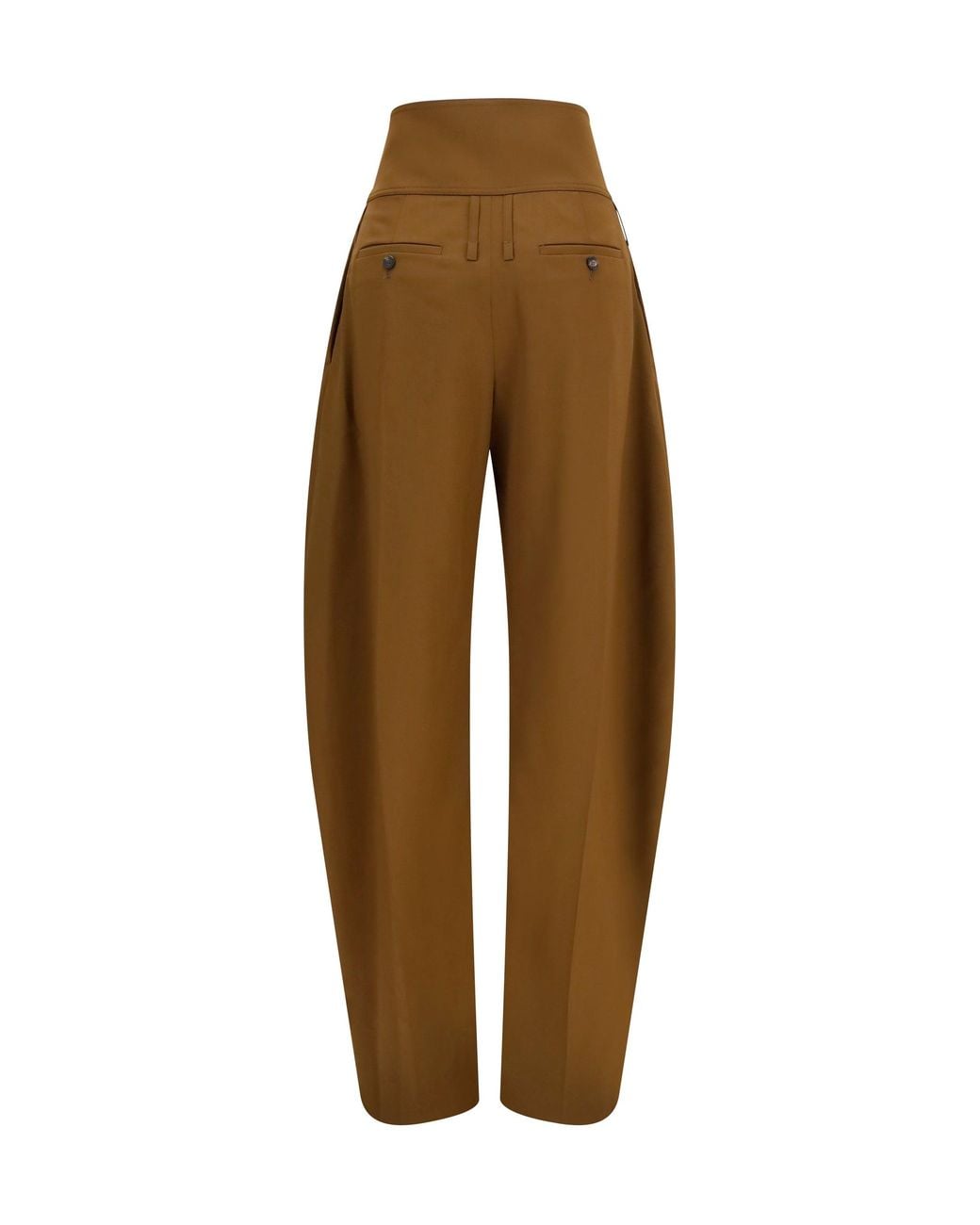 Ferragamo Brown Wide Balloon-Fit Zip Pants