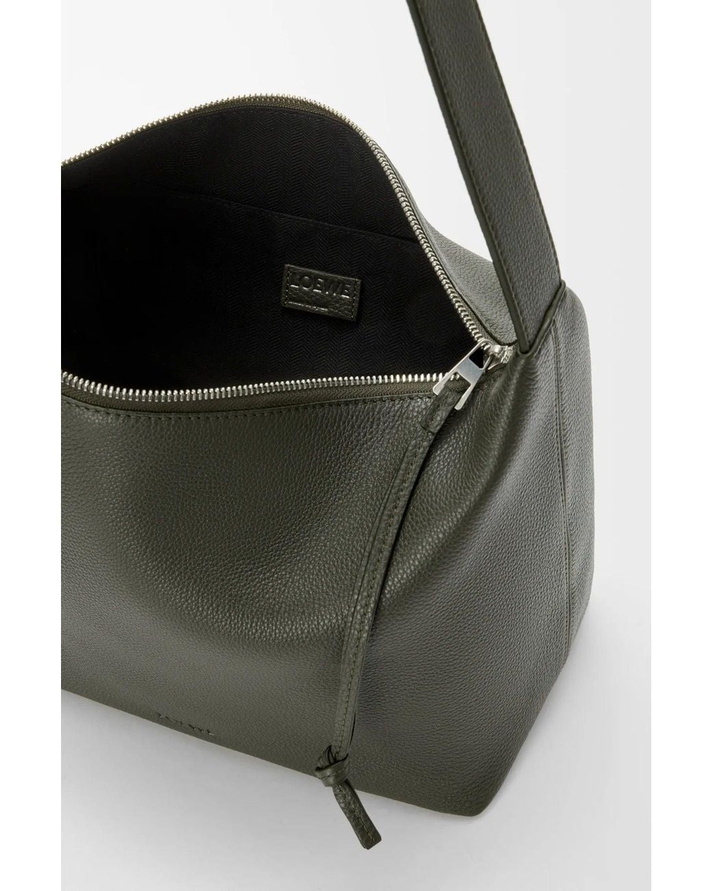 Loewe Metallic Hobo Loop Small Shoulder Bag Dark Khaki for men