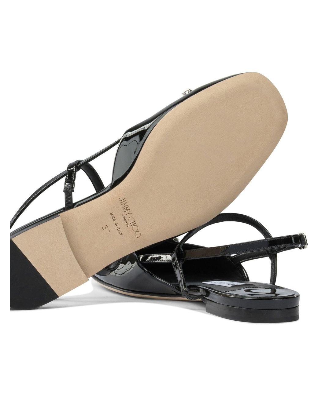 Jimmy Choo Black "Belinda" Slingback Ballet Flats