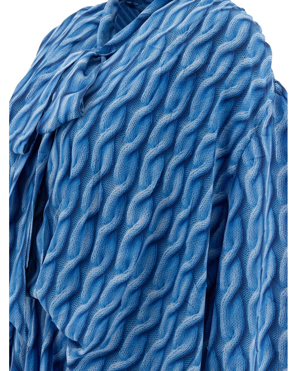 Balenciaga Blue Printed Dress