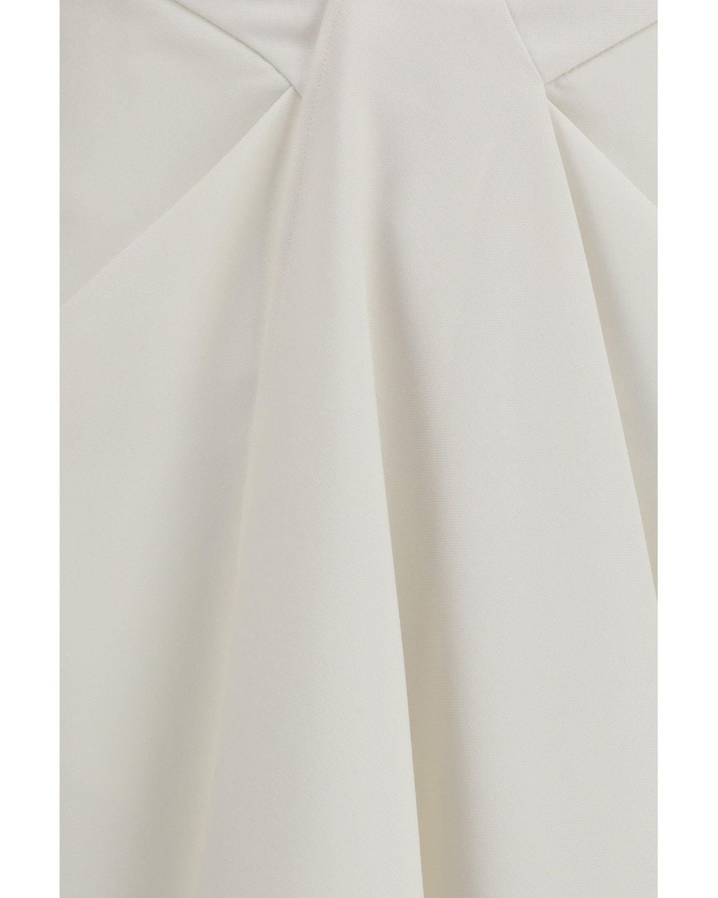 Givenchy White Long Draped Wool And Mohair Skirt