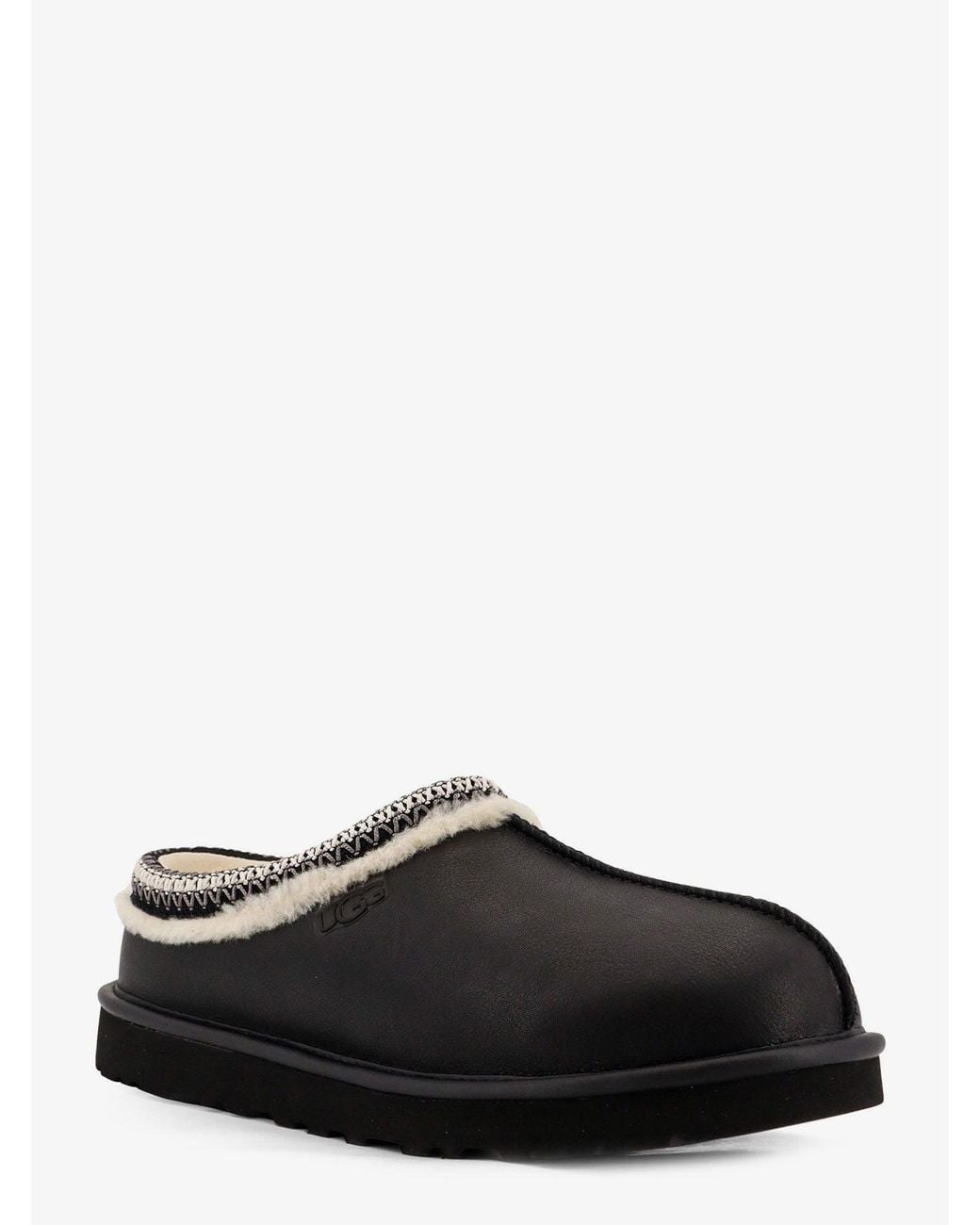 Ugg Black Genuine Leather Mini Slippers For for men