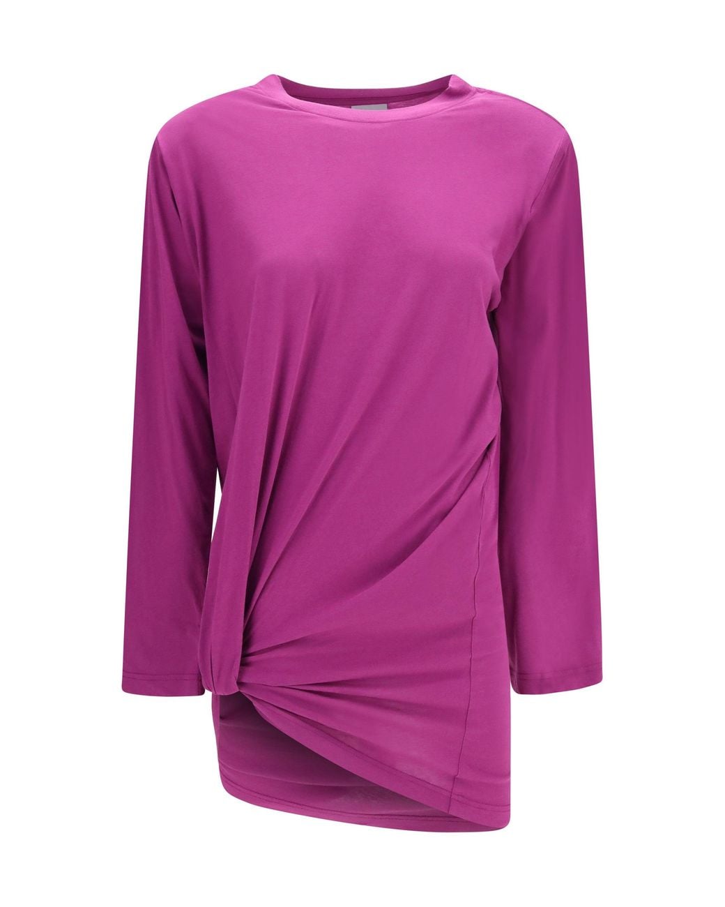 Balenciaga Purple Asymmetric Long-Sleeve T-Shirt