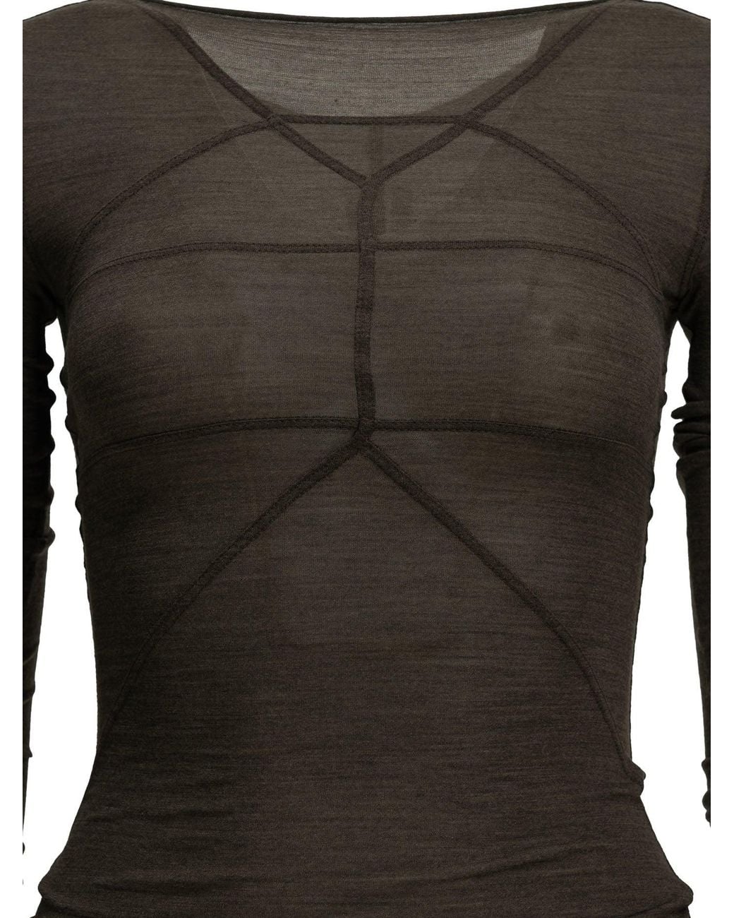 Rick Owens Brown "Ls Temple T" Casual Top