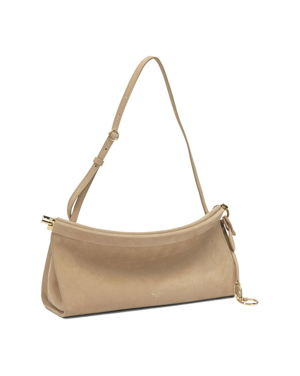 Alaïa Natural Alaia "Le Click East West" Medium Shoulder Bag