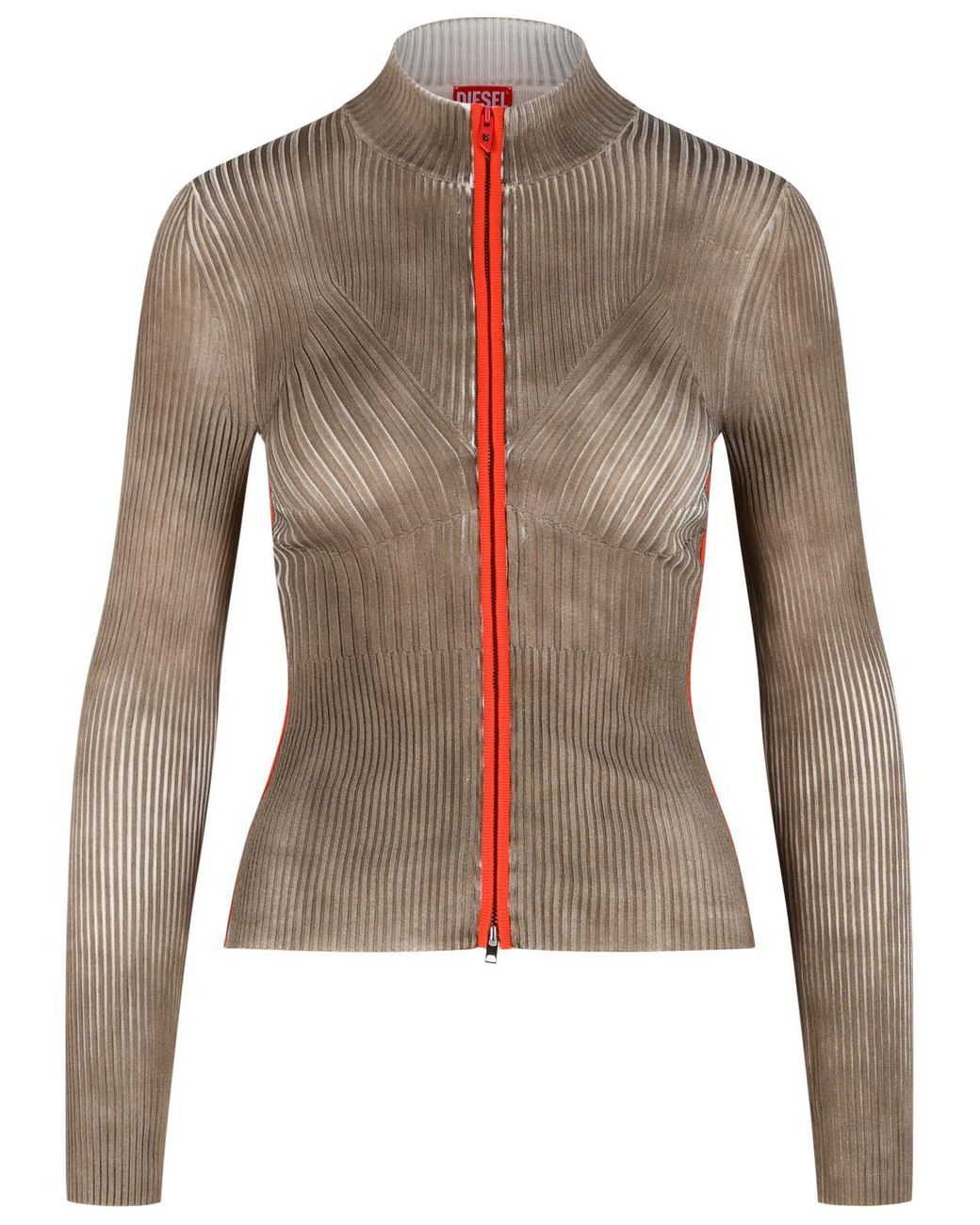 DIESEL Brown 'Sarma' Ribbed Cardigan