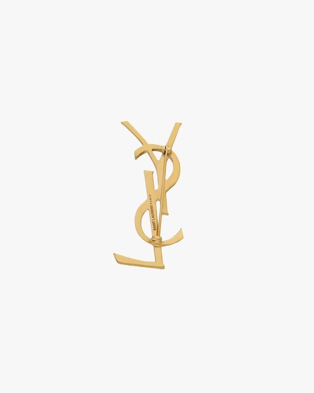 Saint Laurent White Cassandre Pin