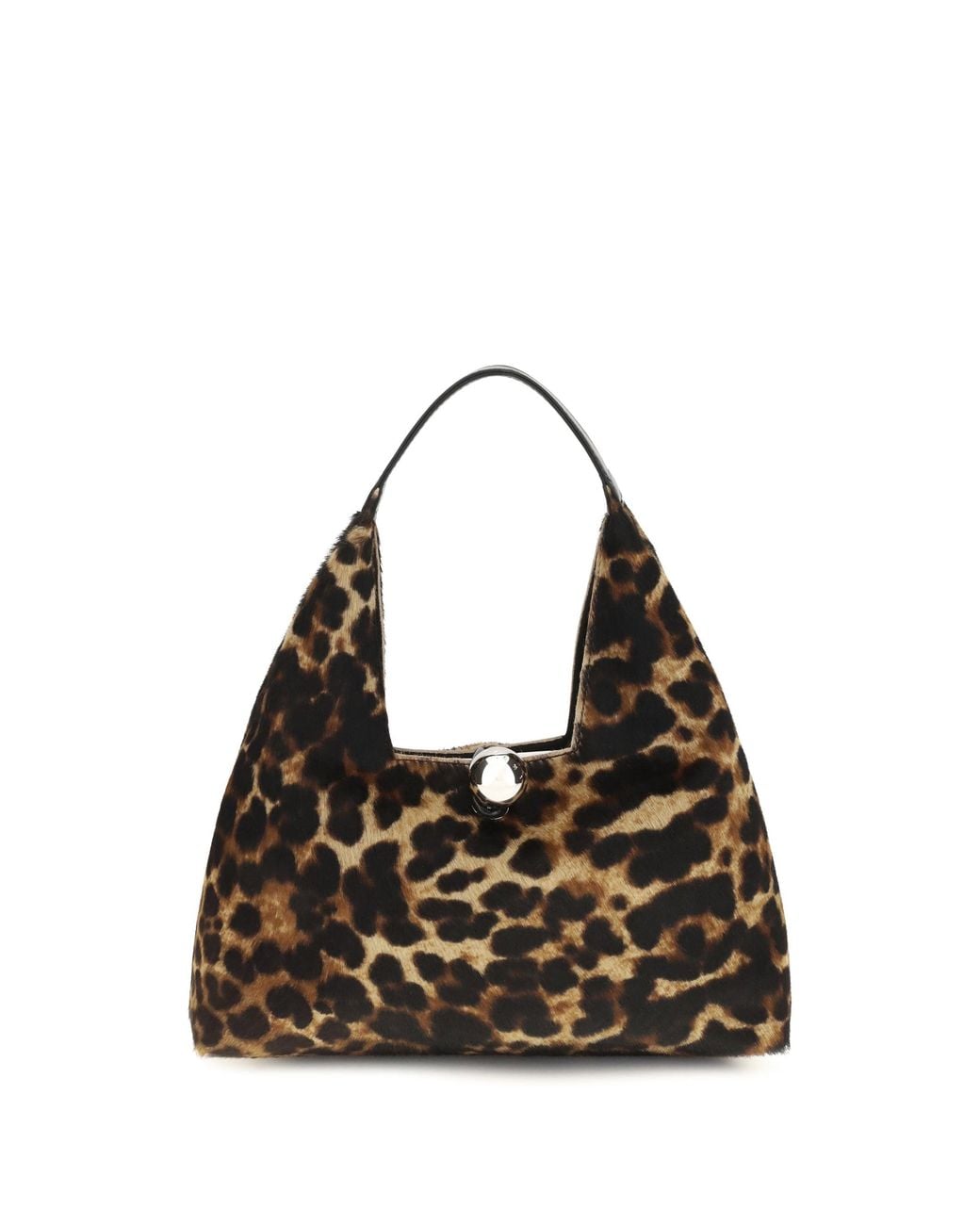 Marni Black Small Trapeze Leopard Handbag