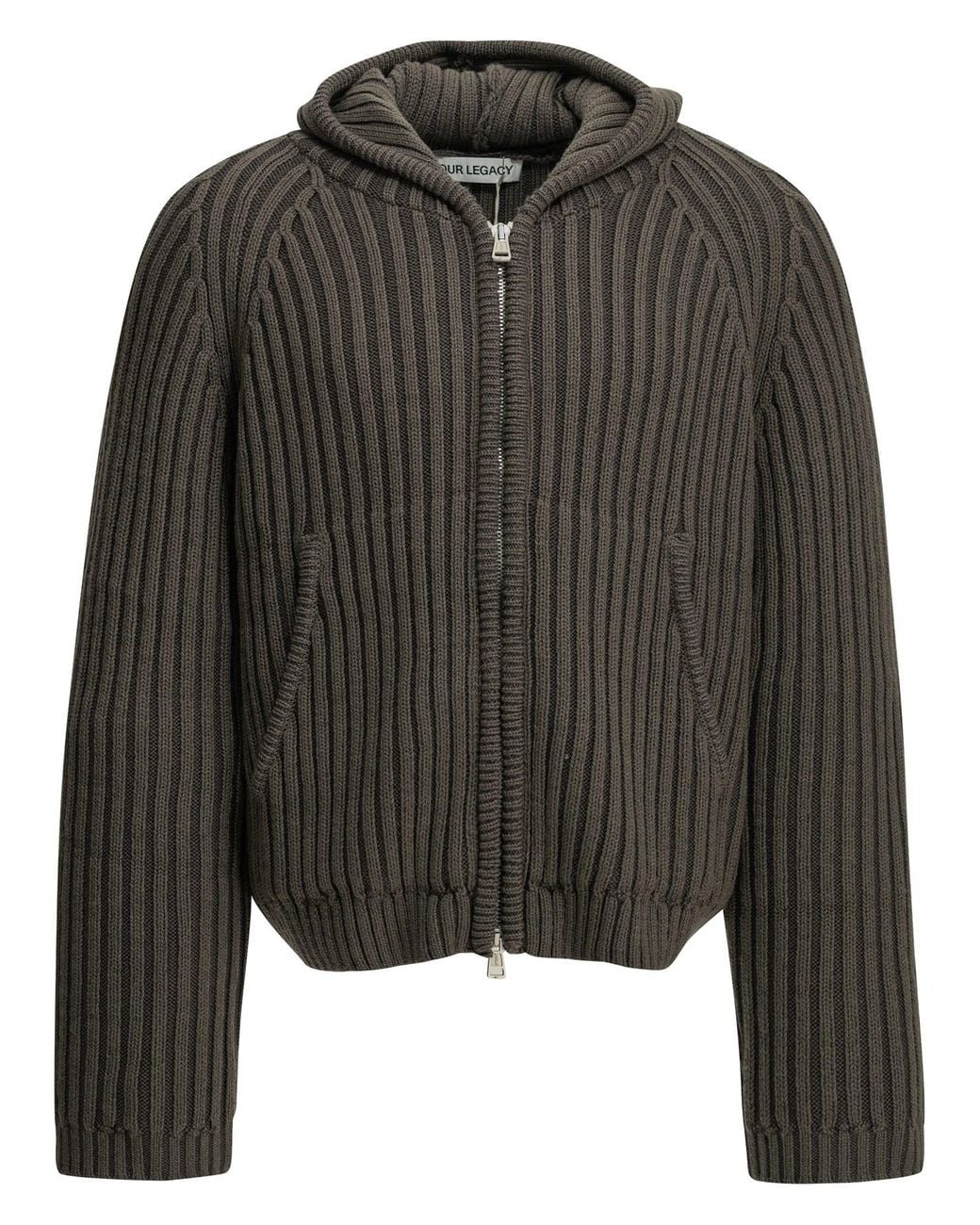 Our Legacy Black "Level" Zip-Up Sweater for men
