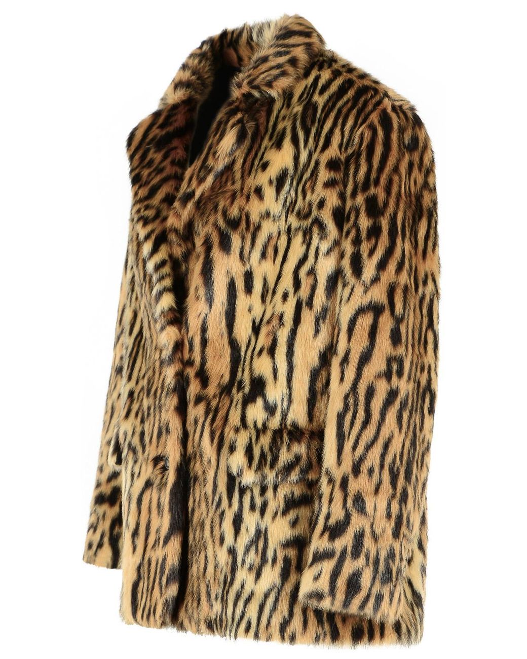 Stand Studio Multicolor 'Emmie' Leopard Print Faux Fur Blazer