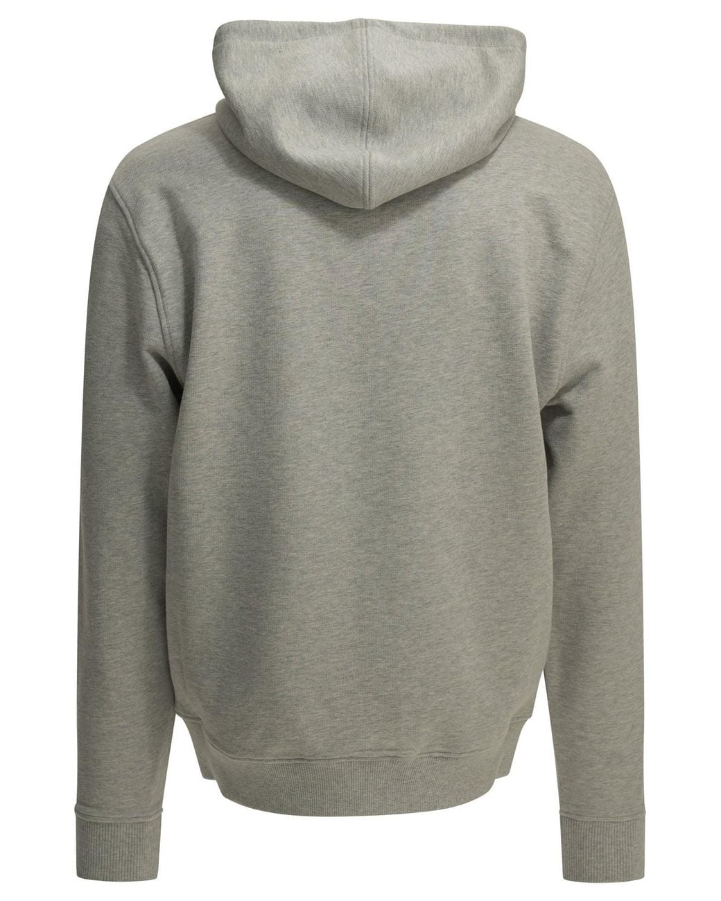 AMI Gray "Ami De Couer" Zip-Up Sweatshirt for men