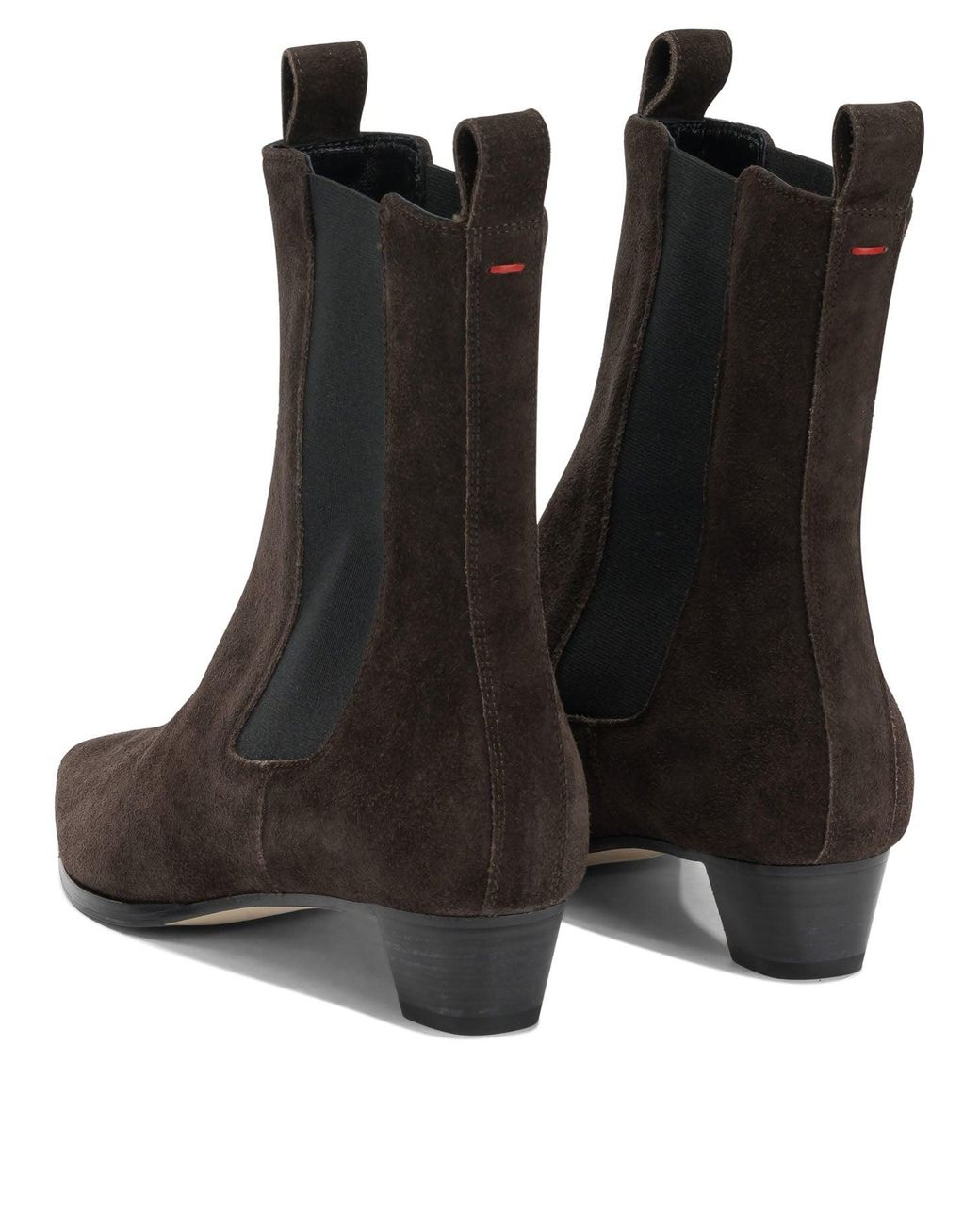 Aeyde Black Kiki Suede Leather Leather Rubber Boots
