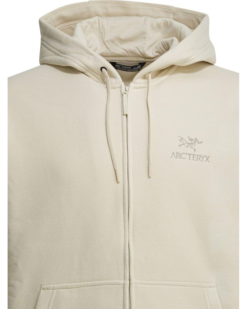 Arc'teryx White Emblem Fz Hoodie for men