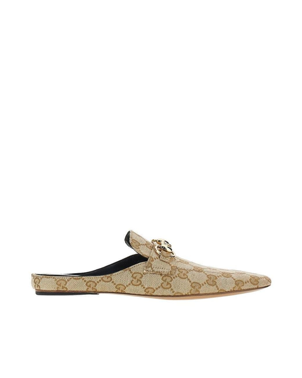 Gucci Natural Original Gg Fabric 'Ragazzo' Sabot