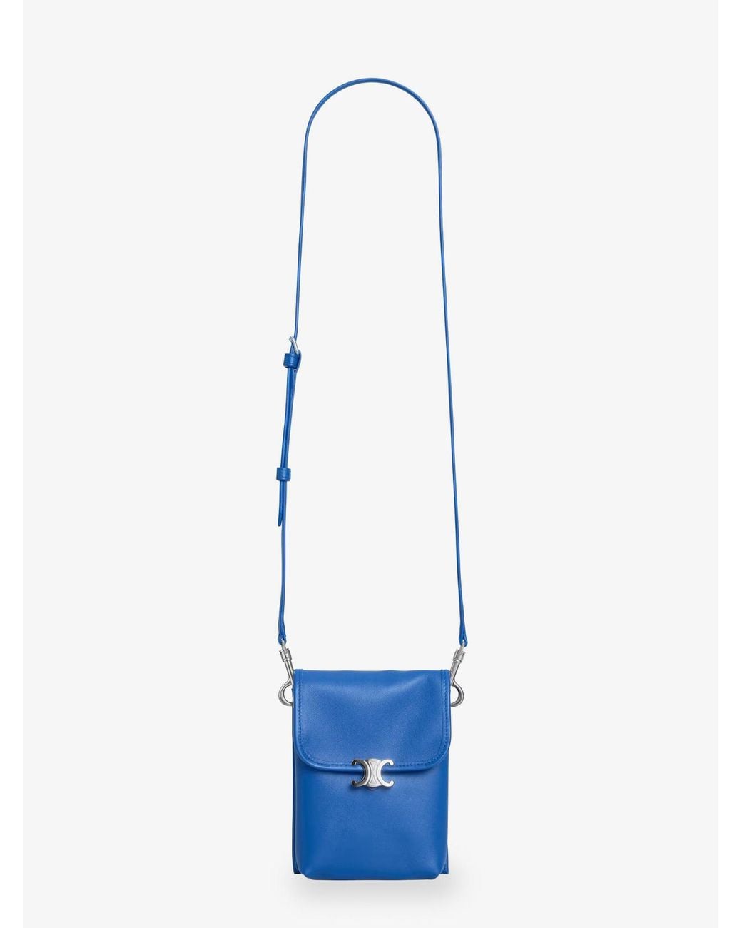 Céline Blue Soft Triomphe Leather Belt Bag for men
