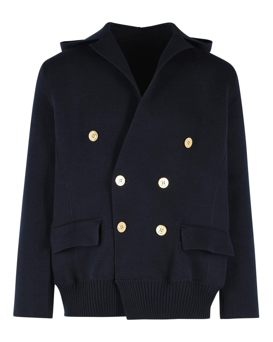 Sacai Blue Double-Breasted Blazer