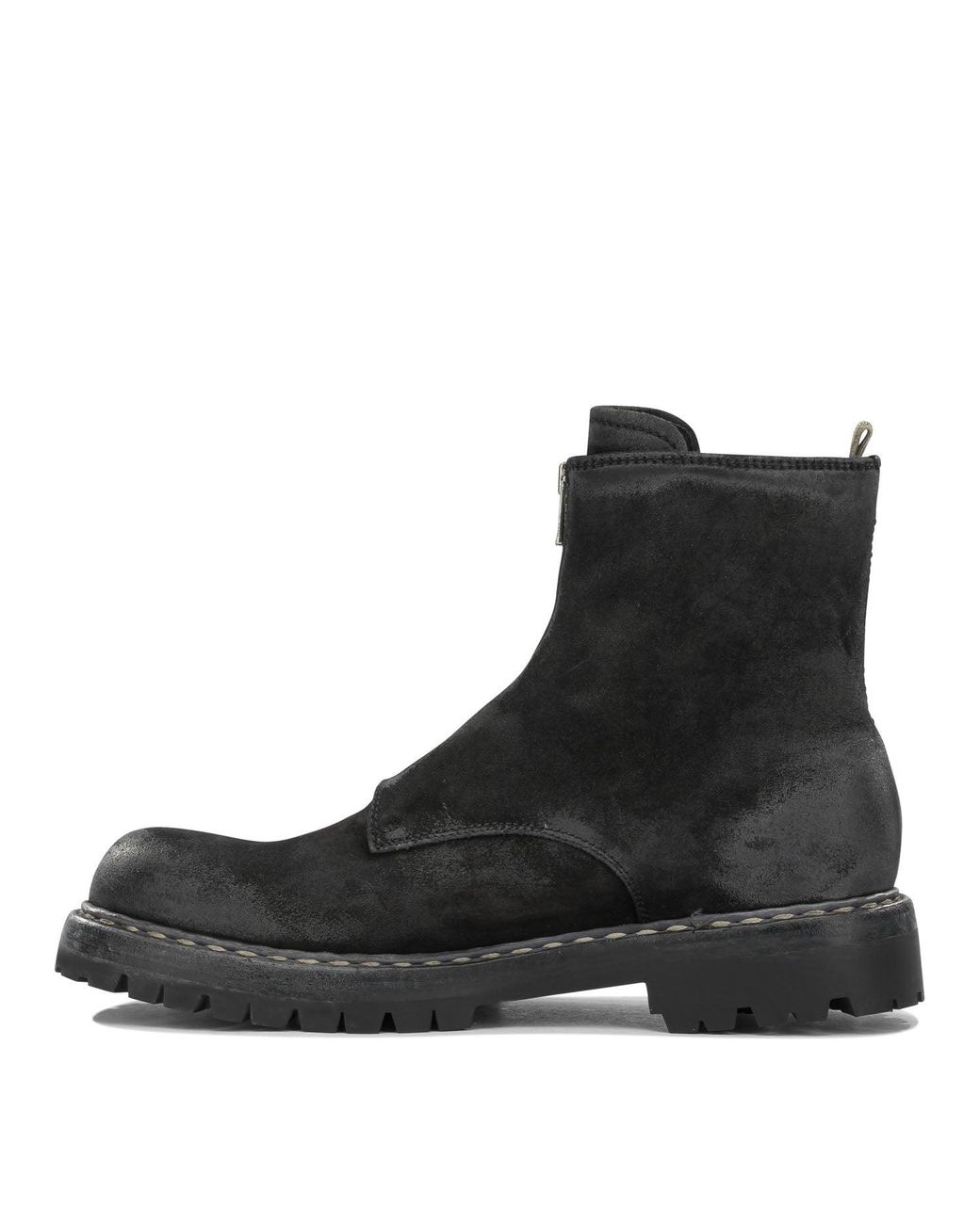 Officine Creative Black "Bulla Dd Lug 114" Ankle Boots With Zipper