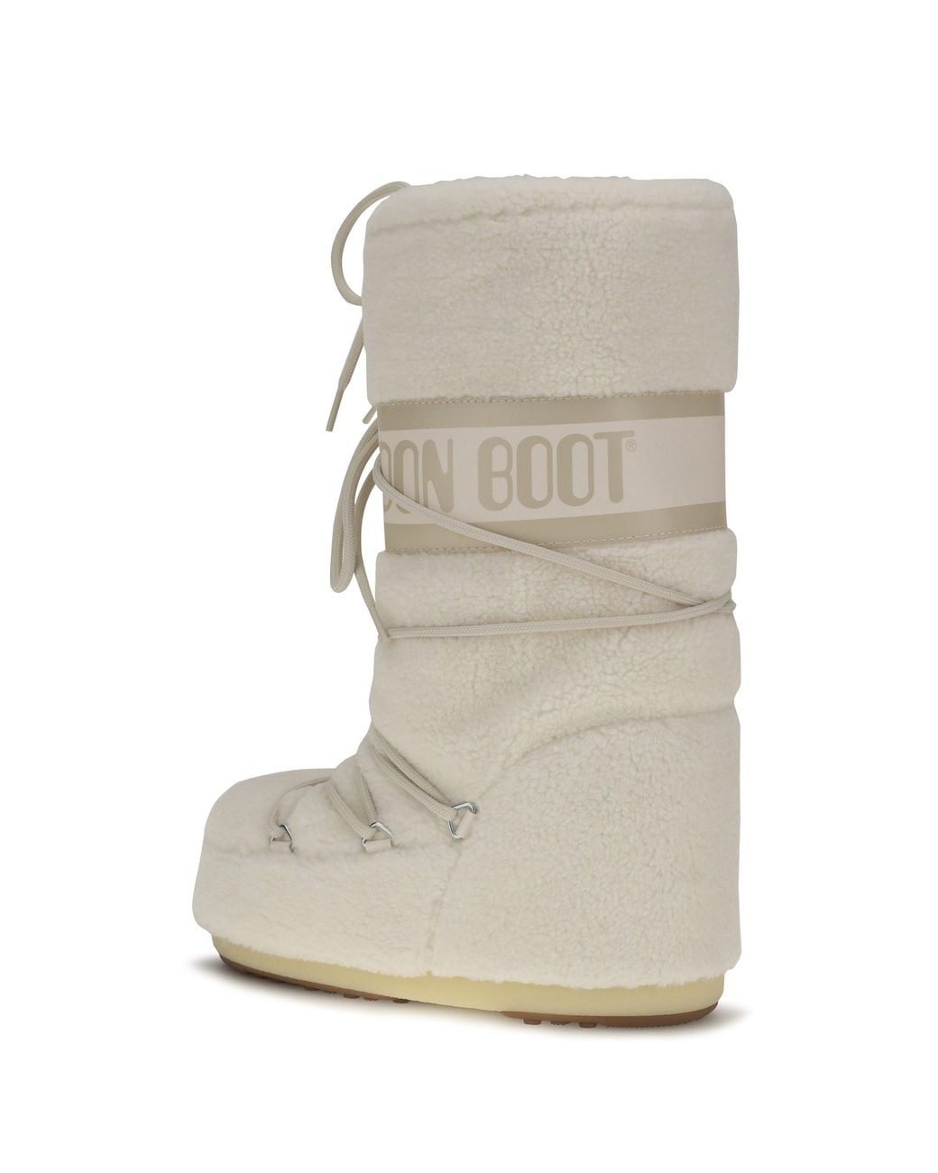 Moon Boot White Icon Teddy Boots