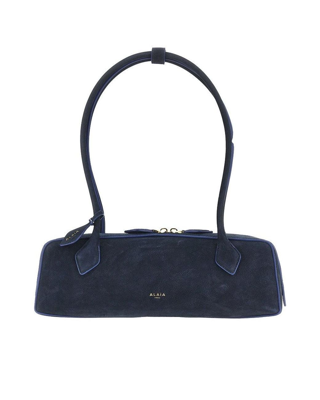 Alaïa Blue Nubuck Leather Medium 'Le Teckel' Bag