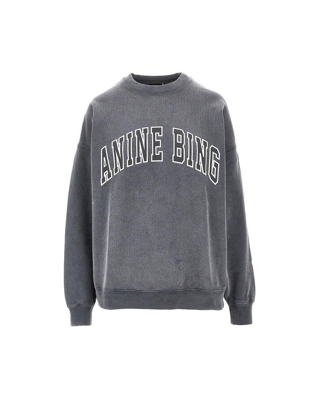 Anine Bing Gray 'Miles' Crewneck Sweatshirt
