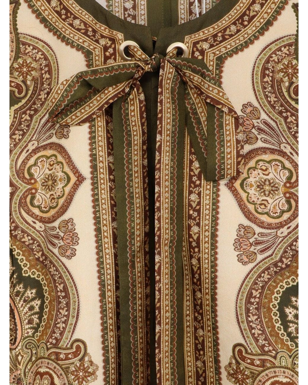 Zimmermann Natural Mahon Silk Tunic Dress