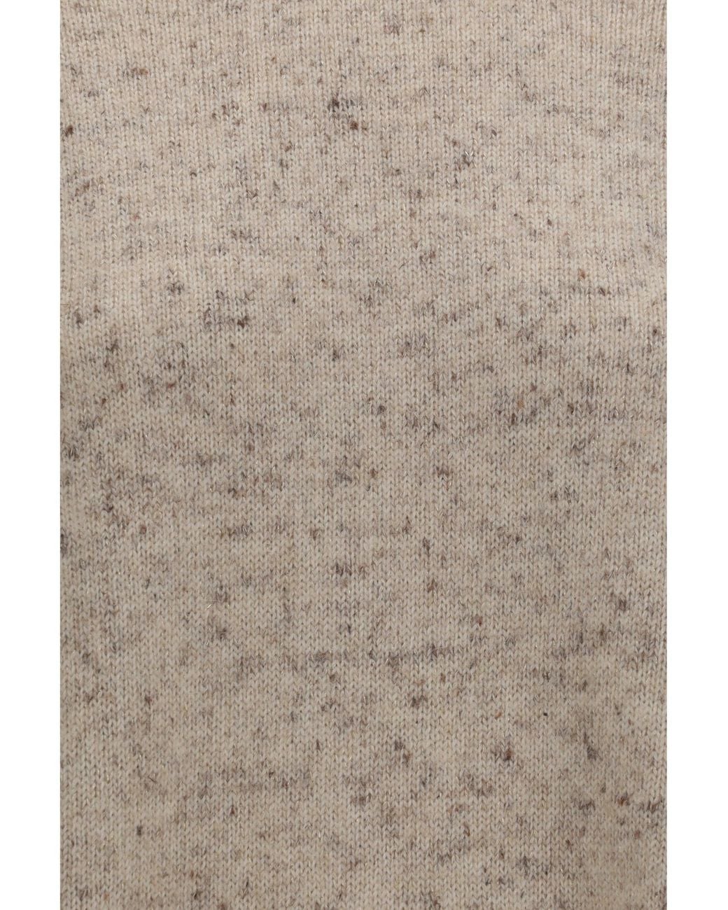 Fabiana Filippi Natural Bouclé Yarn Sweater With Lurex