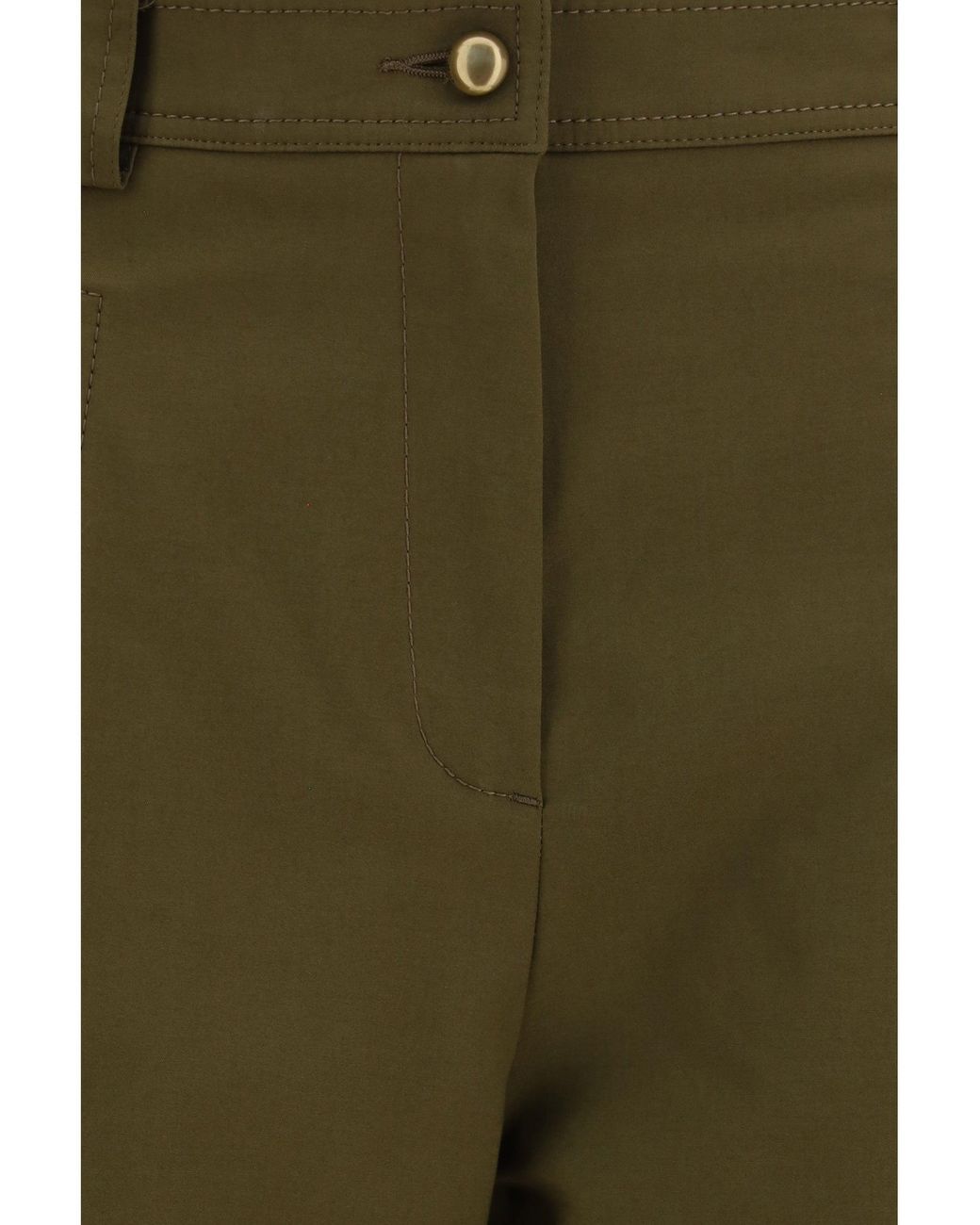 Max Mara Green Adorni Cropped Pants Dark Khaki