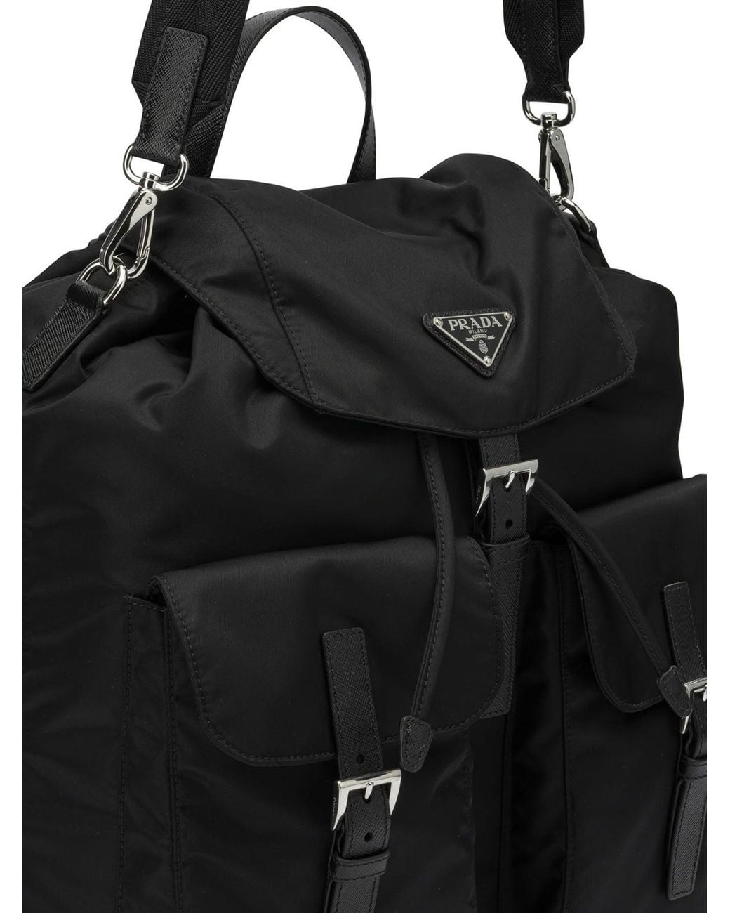 Prada Black Casual Backpack for men