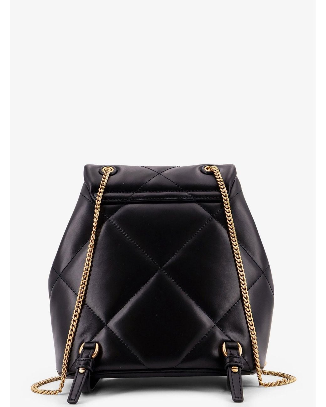 Tory Burch Black Kira Diamond Leather Backpack