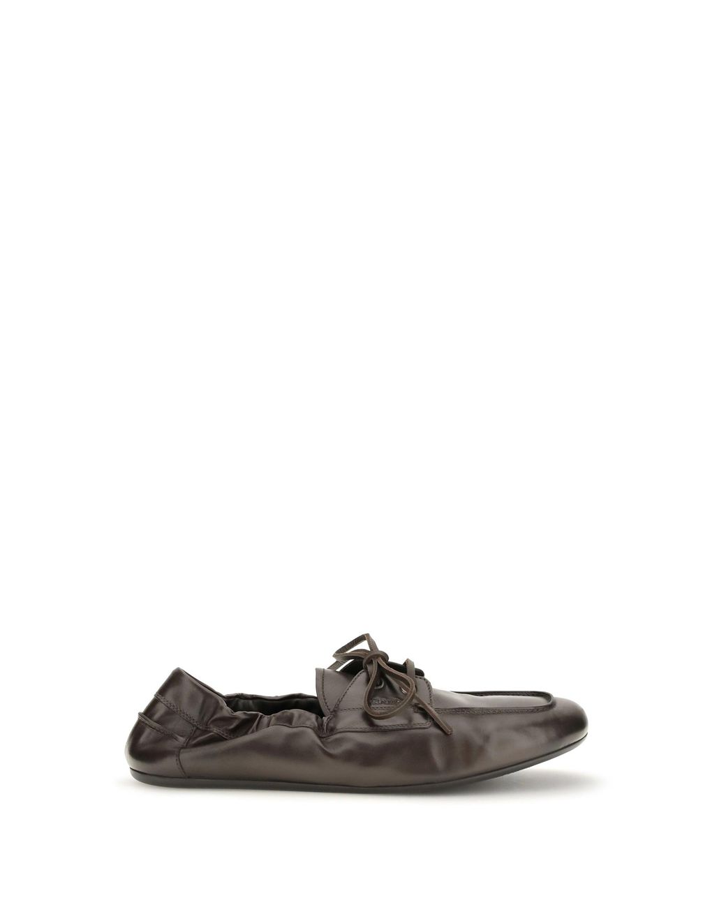 Prada White Lace-Up Sneakers Aged Leather Shoes for men