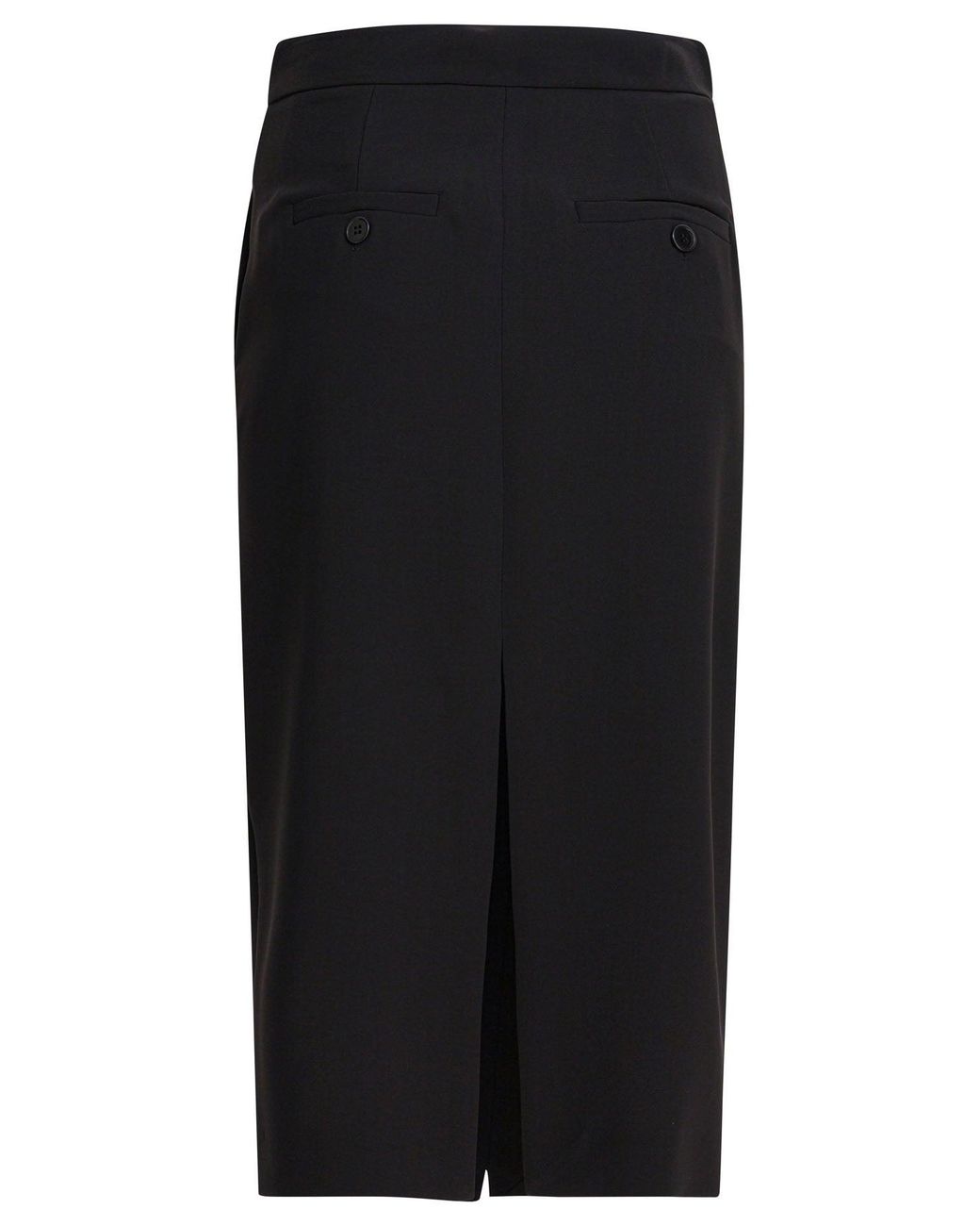 Semler Black Midi Skirt With Double Slit Skirts