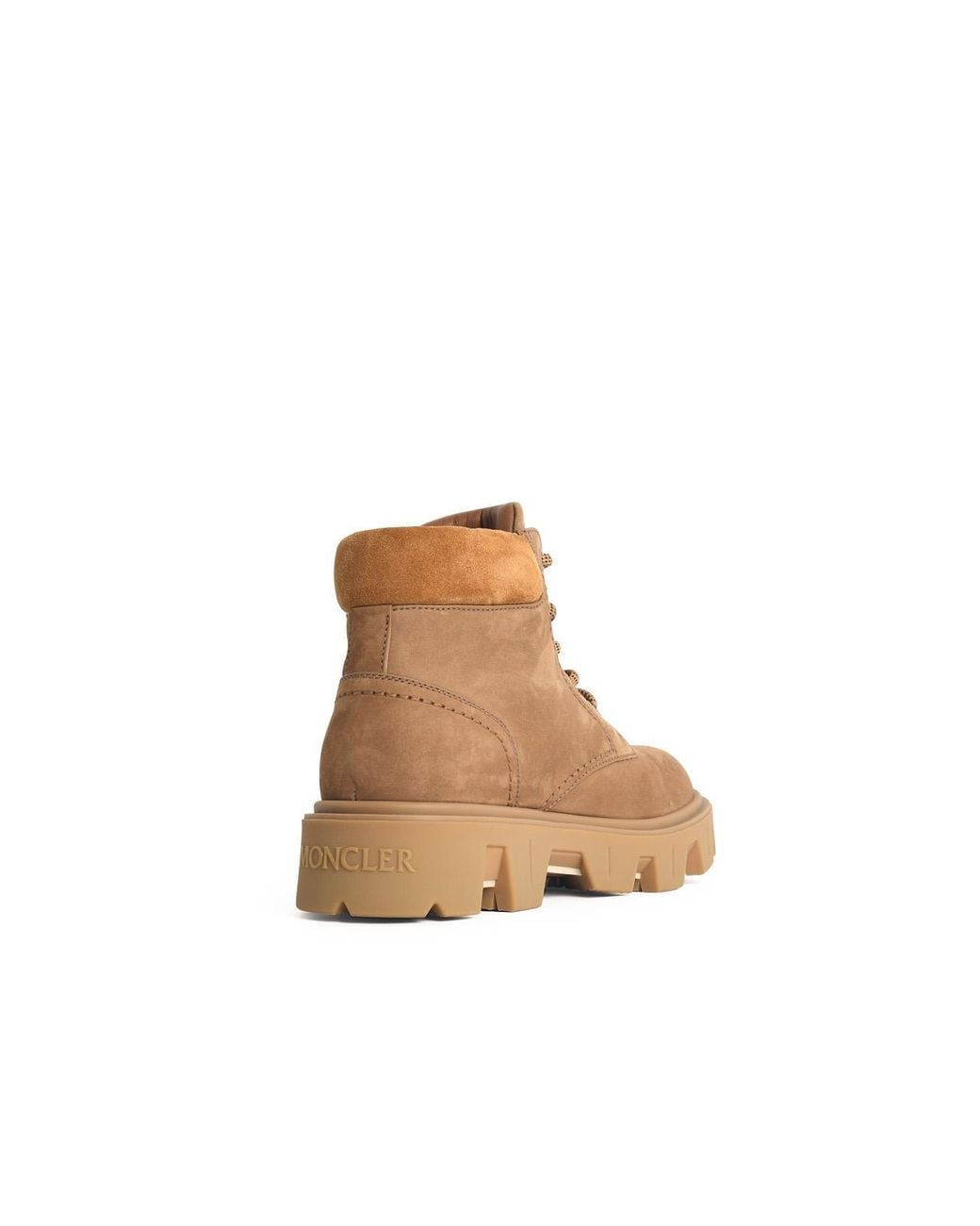Moncler White 'Peak City' Suede And Khaki Nubuck Ankle Boots for men