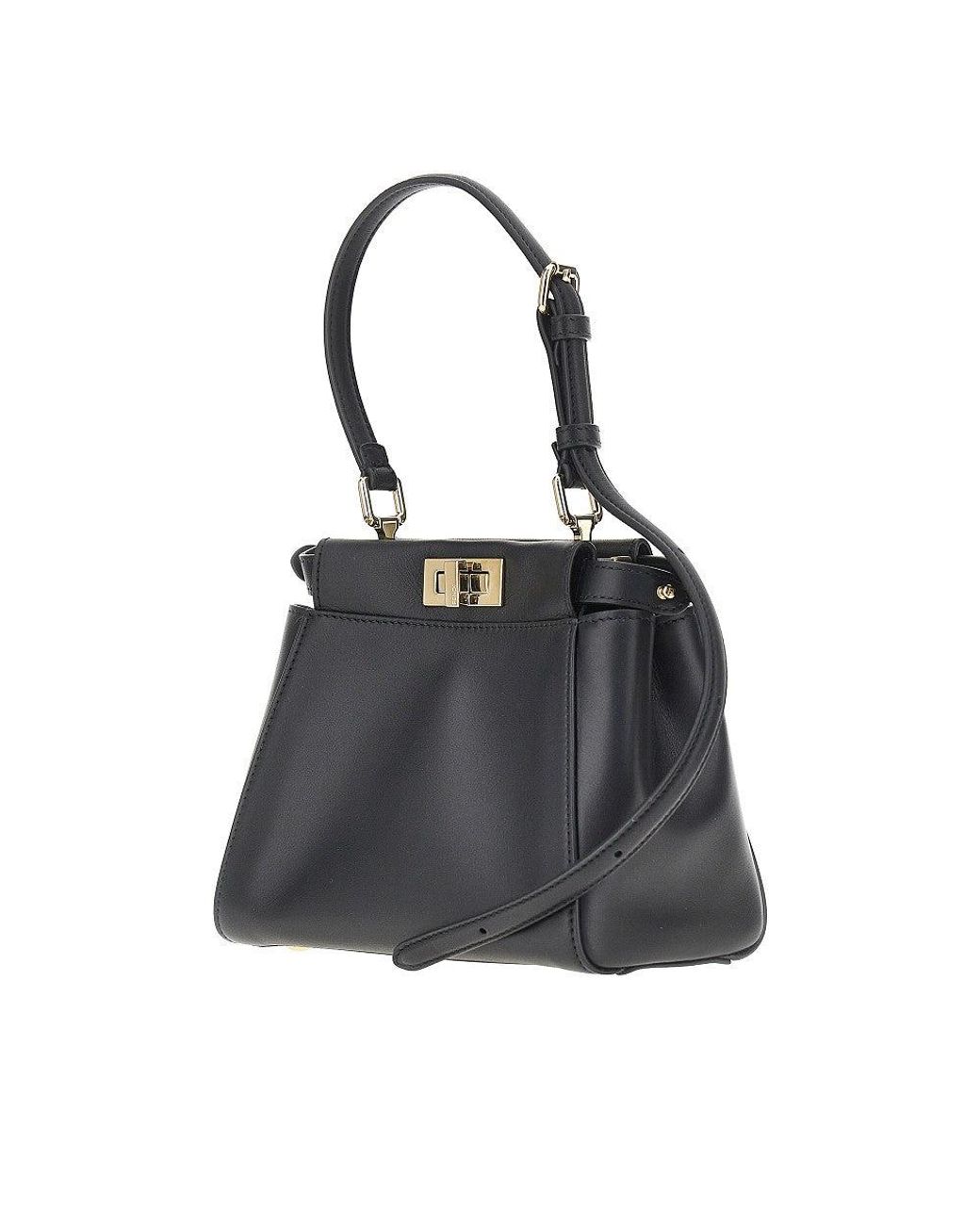 Fendi Black My Peekaboo Leather Mini Bag