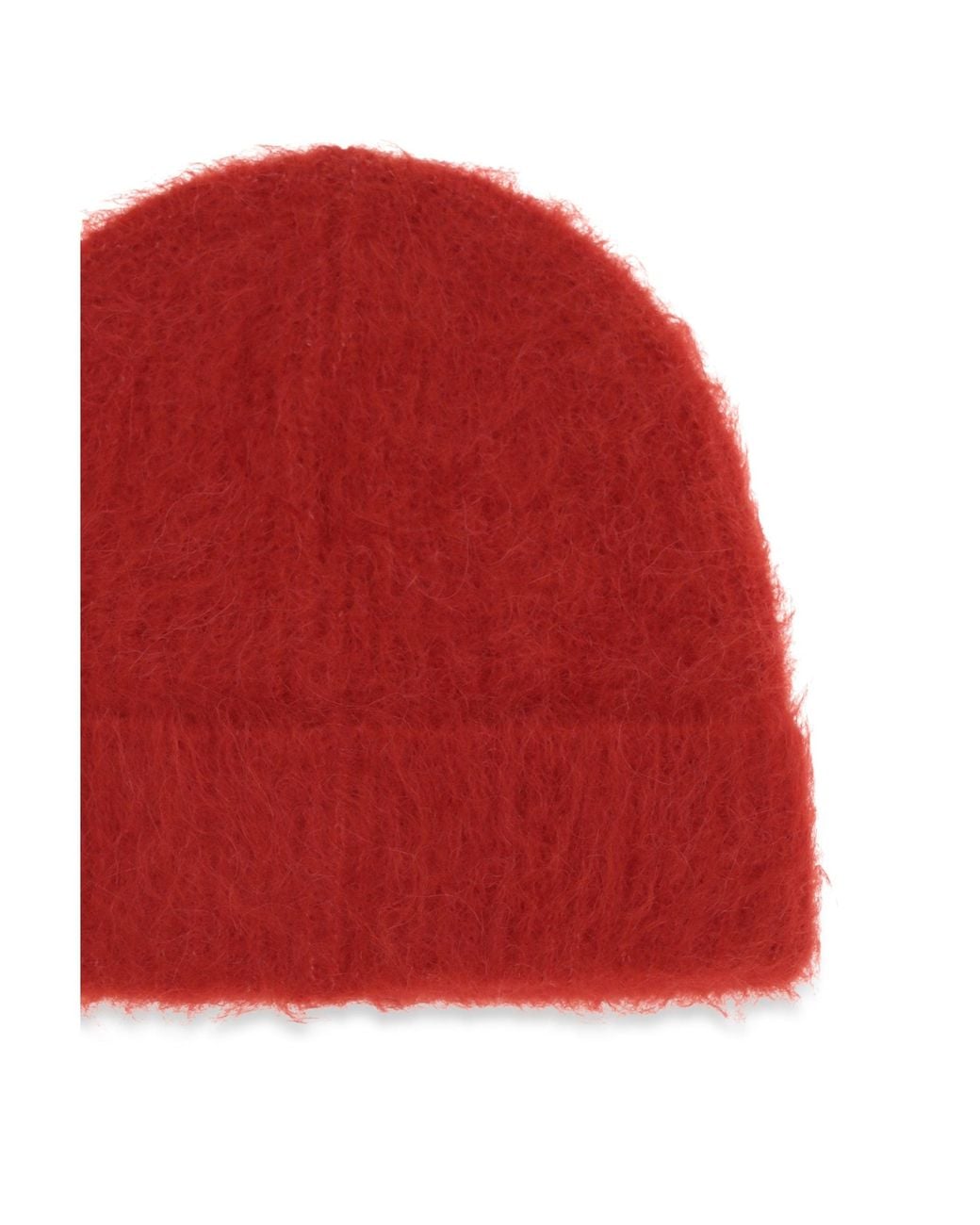 Séfr Red Fuzzy Alpaca-Blend Beanie