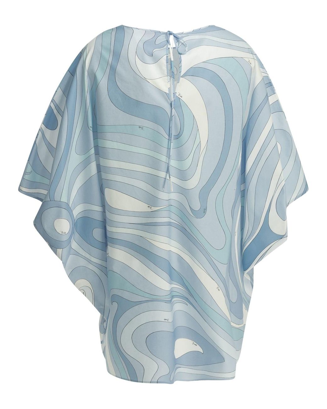 Emilio Pucci Blue "Marmo" Short Caftan Dress