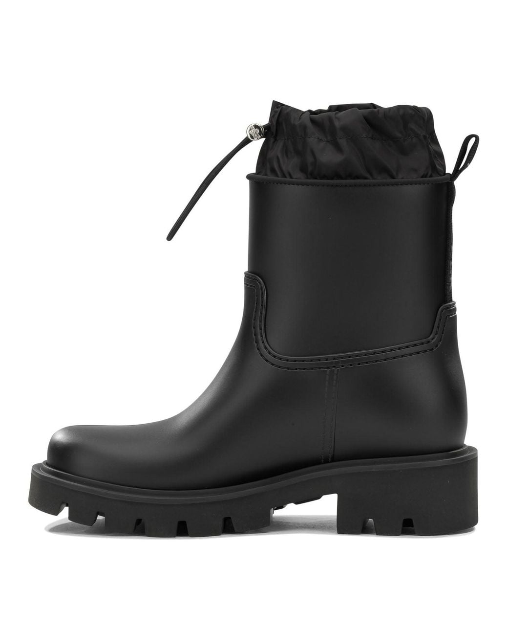 Moncler Black "Kickstream" Rain Boots