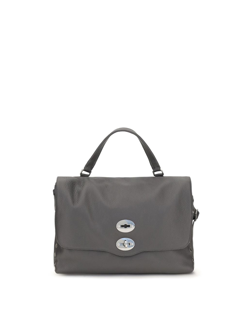 Zanellato Gray Medium Postina Daily Handbag Vulcano