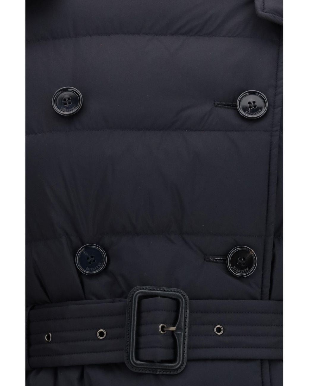 Burberry Blue Audley Mid Length Nylon Down Jacket