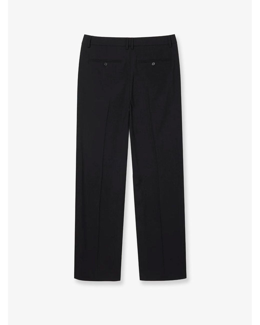 DUNST Black Tailored Trousers With Pleats for men
