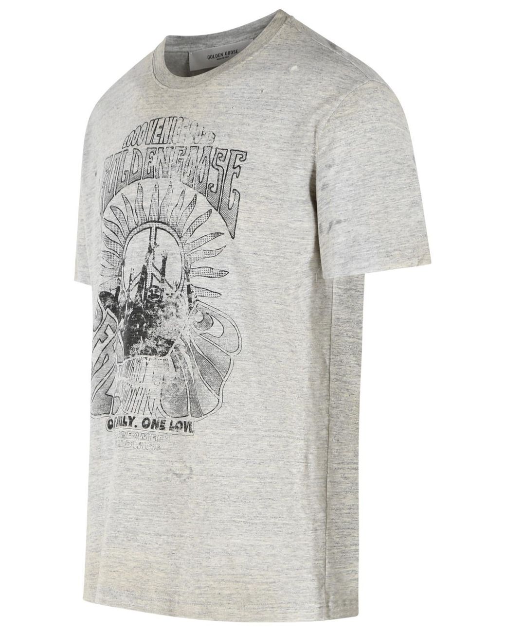 Golden Goose Deluxe Brand Gray Mélange Cotton T-Shirt for men